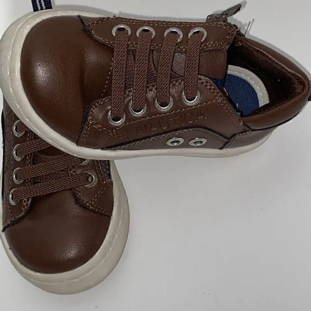 ‎Nautica Kids Brown Wakeby Toddler Shoe Lace Up Fashion Sneaker
